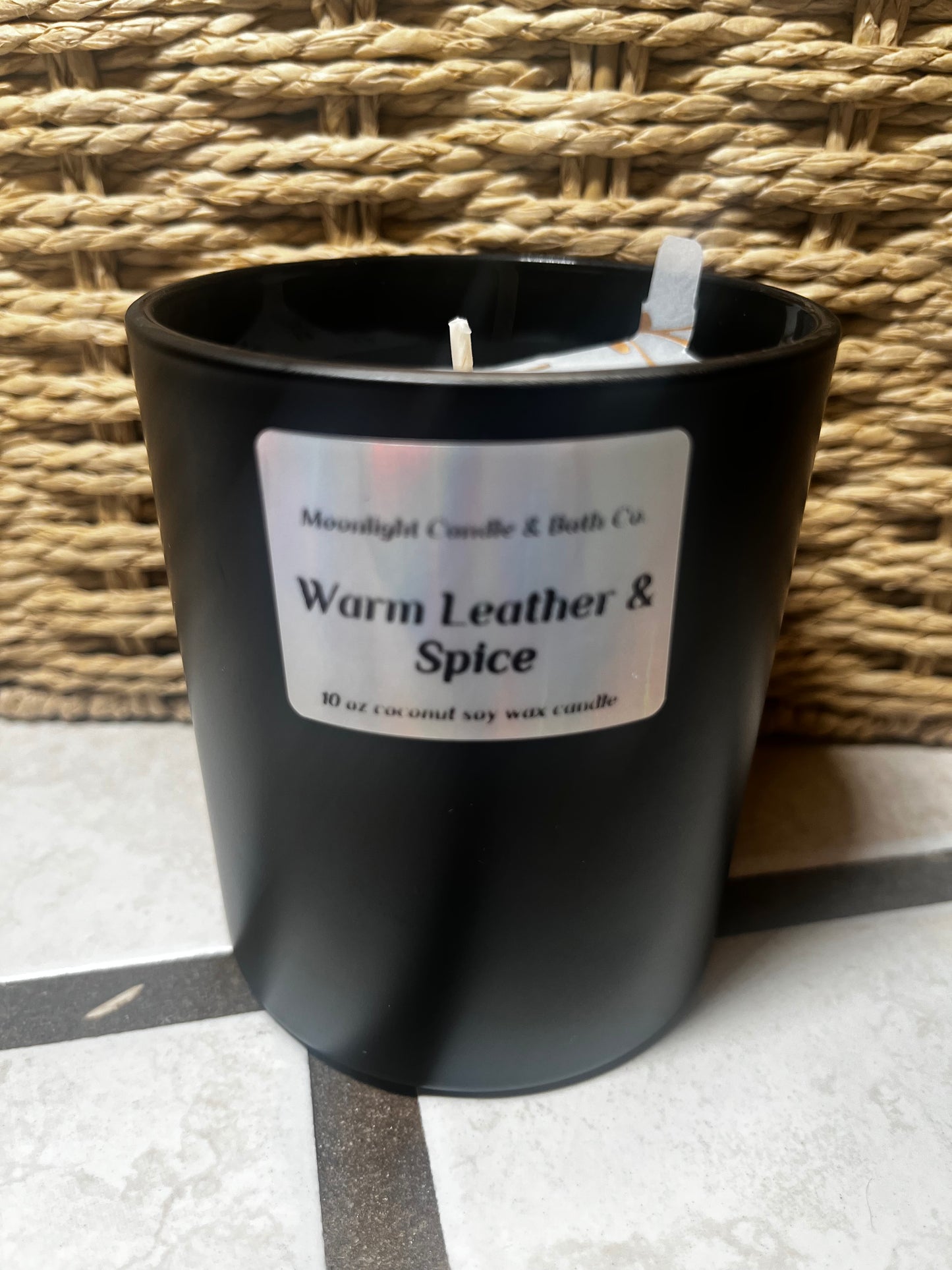 Warm Leather & Spice Candle