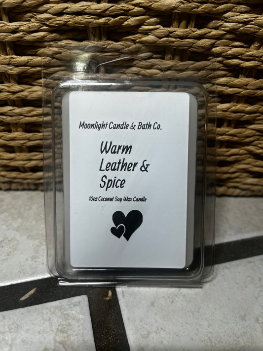 Warm Leather & Spice wax melt